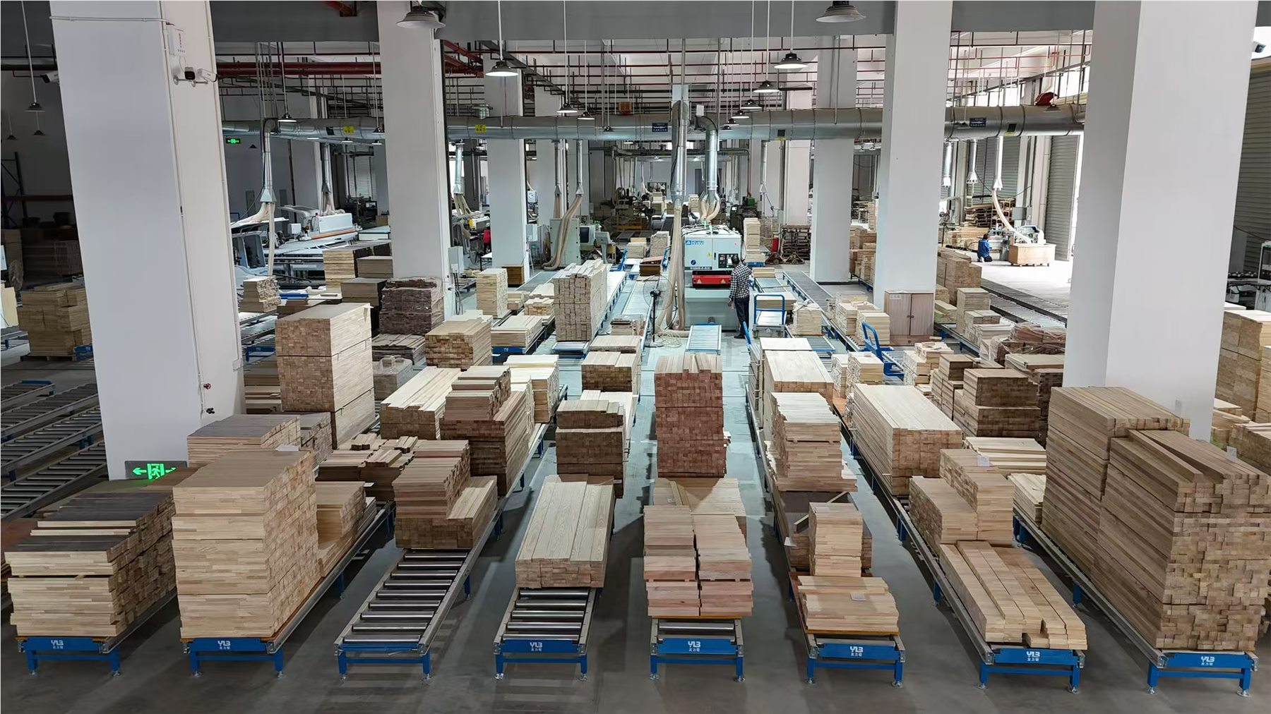 Organised furniture production floor