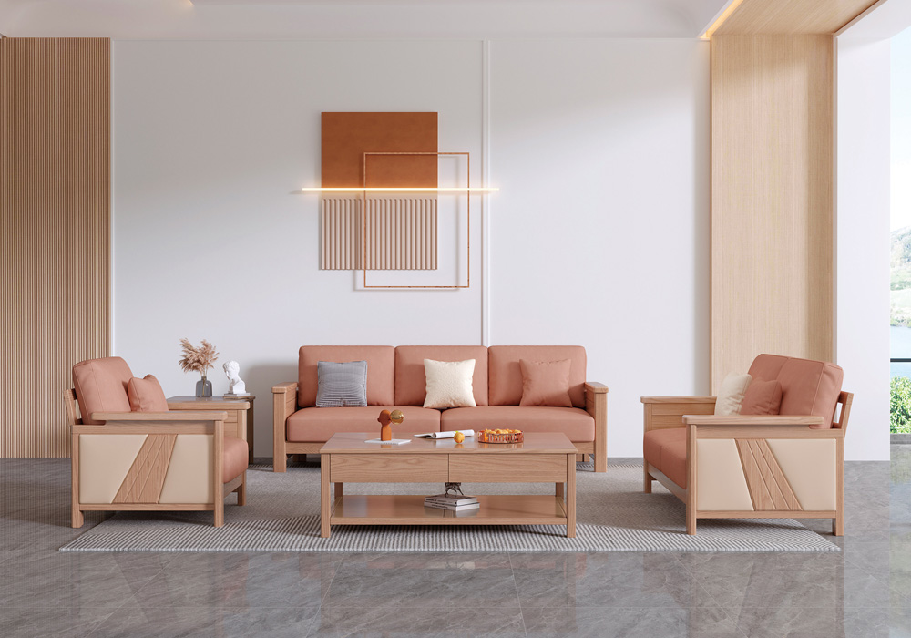 Solid wood sofa living-room collection