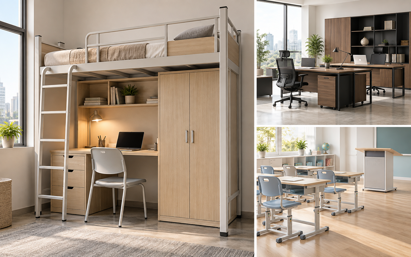 Apartment, adult office and children’s education furniture collections